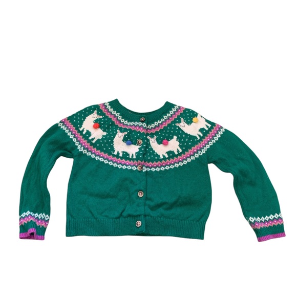 Mini Boden Other - Mini Boden Fair Isle Cardigan llamas